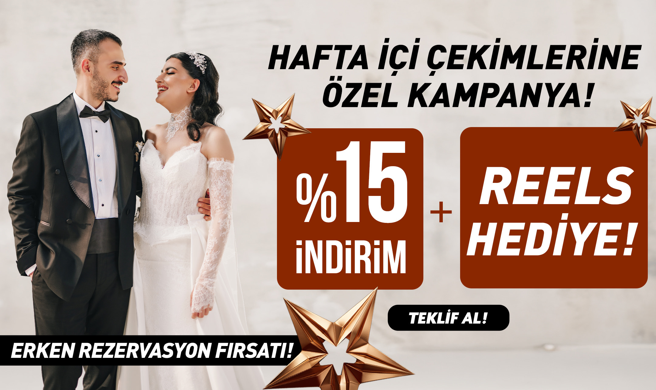 Nisan-Mayıs tarihlerinde rezervasyon yapan çiftlere %15 indirim