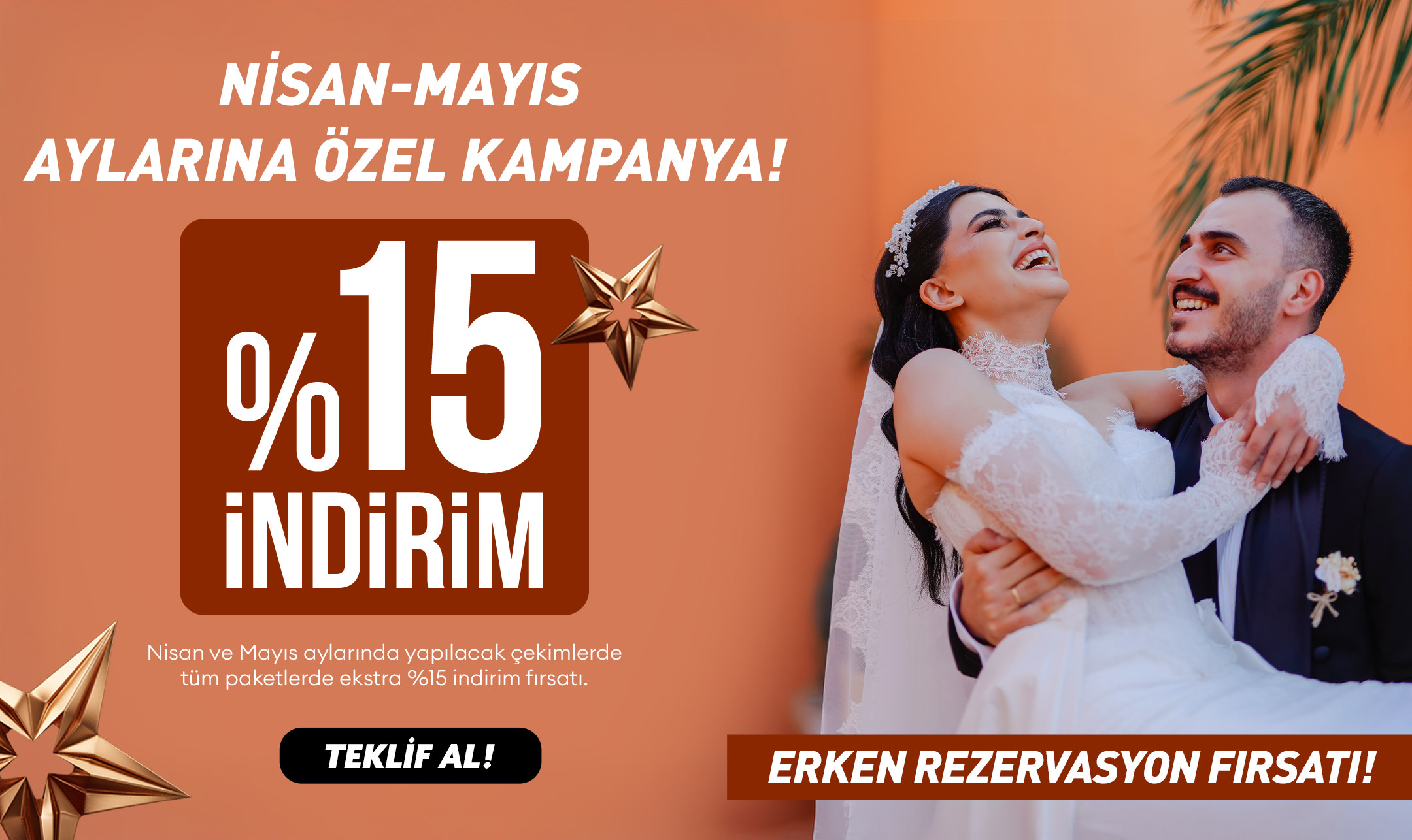 Hafta içi çekimlerinde %15 indirim + Reels Hediye